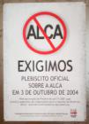 Exigimos plebiscito oficial sobre a ALCA