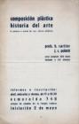  "Composición plástica. Historia del arte" a cargo de Cartier / Poletti II